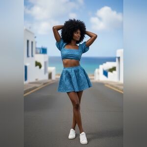 BUDDY LOVE PAISLEY PRINT SHIRT & SKIRT SET